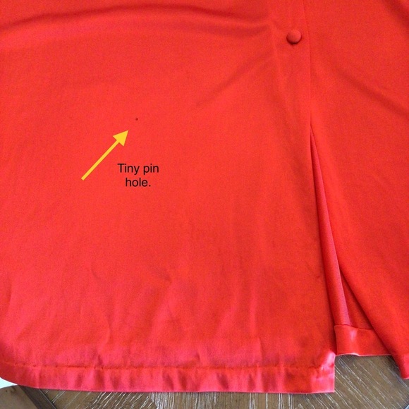 JC Penny Womens Vintage Red Asian Inspired 3/4 Sleeve Satin Robe Size XSmall - Picture 9 of 9